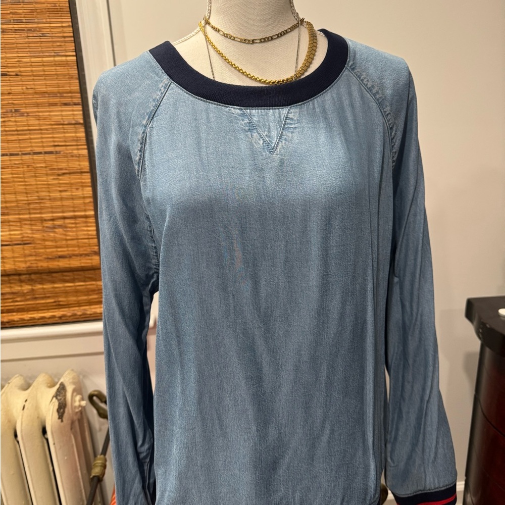 American Eagle Denim Blue Women's Top
